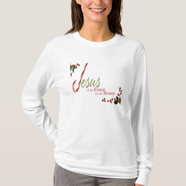 Jésus est T-shirt de douille de dames de raison le (Devant)