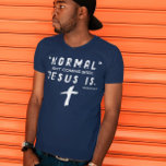 Jésus est un T-shirt de dos<br><div class="desc">T-shirt chrétien avec le verset biblique de l'Apocalypse 14 (Jésus revient). En calligraphie mixte et typographie minimaliste. Ce design de foi moderne et tendance est le cadeau parfait et la marque de mode. #christian #religion #écritures #foi #bible #jesus</div>