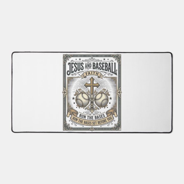 Jésus et baseball Christianisme vintage  (Recto)