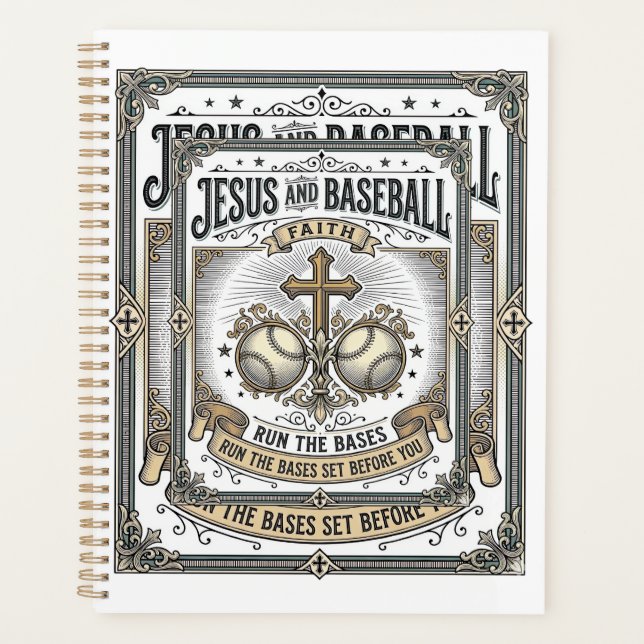 Jésus et baseball Christianisme vintage  (Devant)