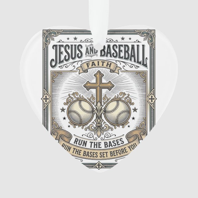 Jésus et baseball Christianisme vintage  (devant)