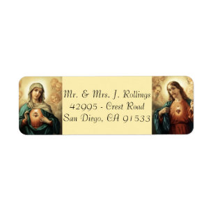Jésus et étiquettes de adresse de retour bénis 