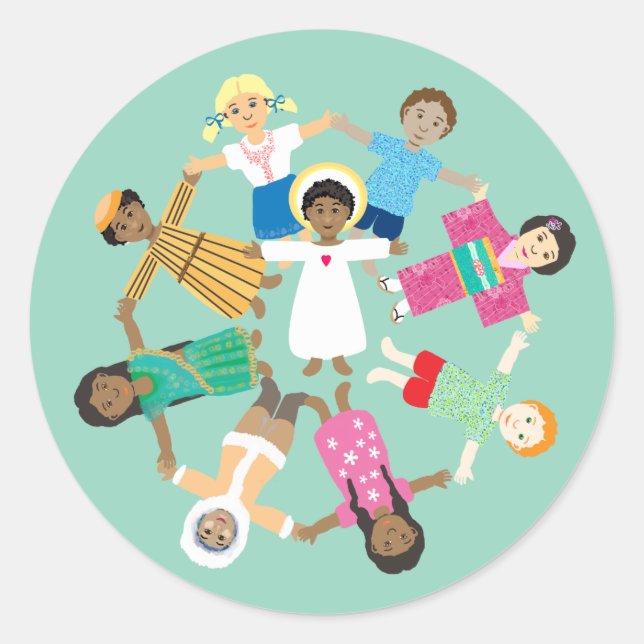 Jésus et les enfants Sticker (Devant)