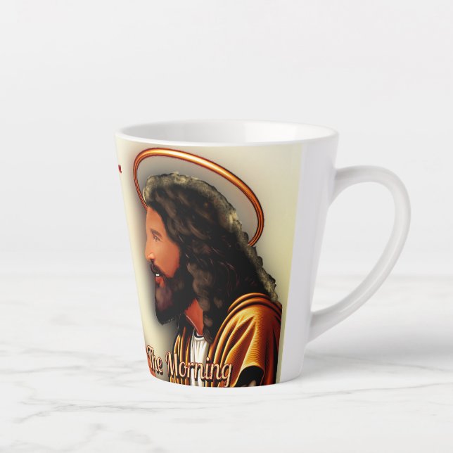 Jésus et moi dans le matin latte Mug (Droite)