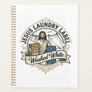 Jesus Étiquette de Lavage Lavé Blanc Jesus Lavage 