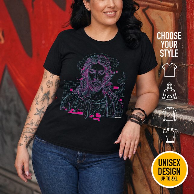 Jésus Grille Rétro Roi des Rois Apocalypse 19:16 (Heavyweight Streetwear Christian T-Shirts & available oversize 3XL, 4XL, 5XL, 6XL. Choose your style)