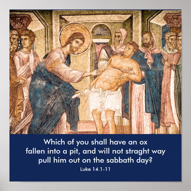 Jésus guérit l'homme avec Dropsy - Poster (Devant)