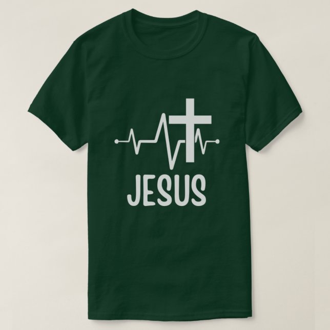 Jesus Heartbeat Christian Unisex T-Shirt (Design devant)
