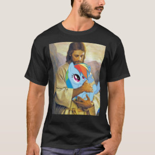 Jesus holding rainbow dash Classic T-Shirt