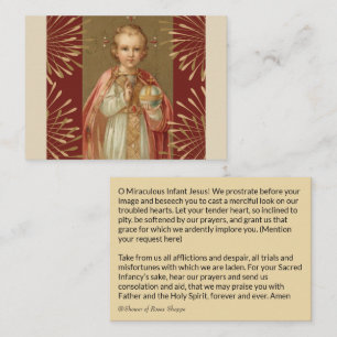 Jésus infantile de carte sainte de Prague