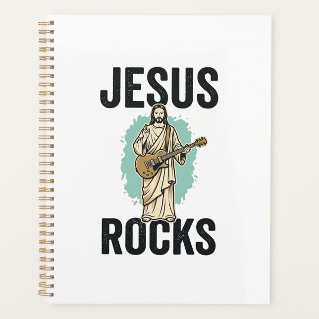 Jésus joue de la guitare gravure chrétienne vintag (Devant)
