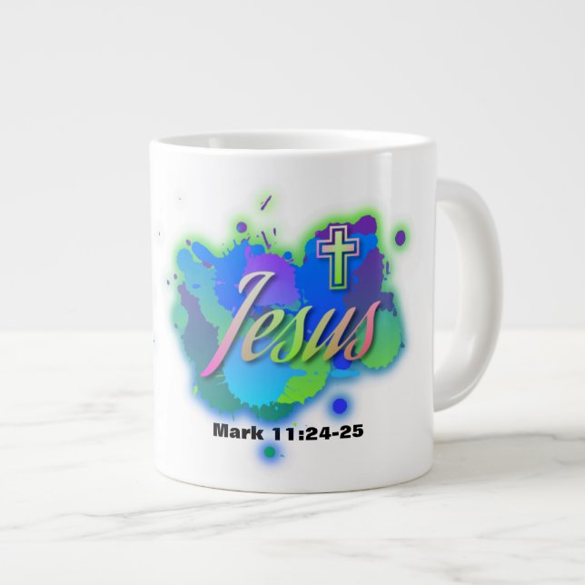Jésus - Jumbo Mug (Devant droit)