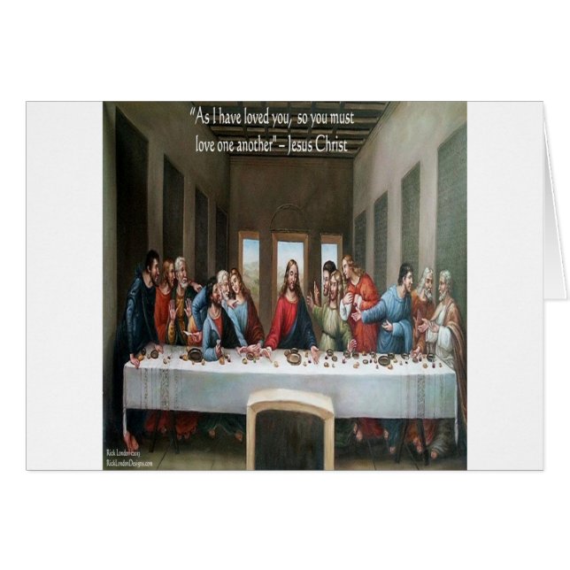Jésus @ la Dernière Cène "Aimez-vous les uns les a (Devant horizontal)