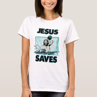 Jesus Le Goalie Water Polo Save T-Shirt Pour Chri