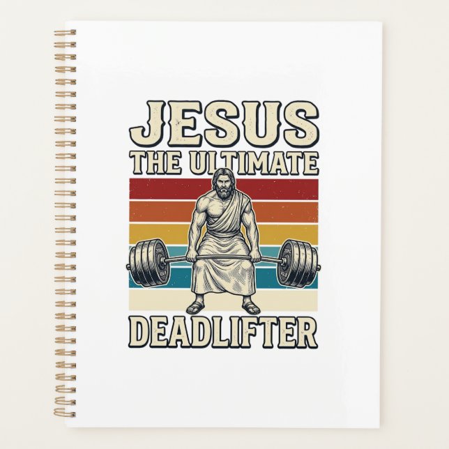 Jésus Le Levreur De Poids Ultime Design Vector Vin (Devant)