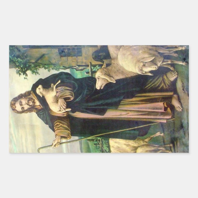 JÉSUS "LE SEIGNEUR EST MES SHEPHERS" STICKERS (Devant)