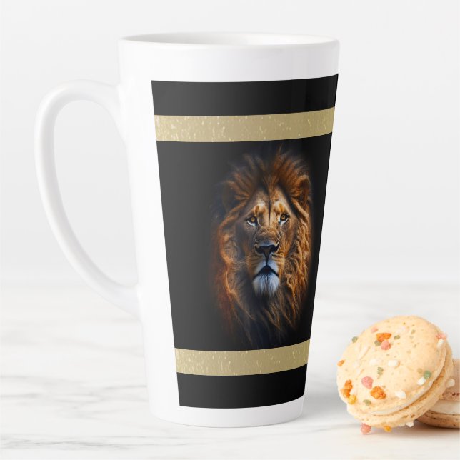 Jésus Lion De Juda Avec Lions Tête Latte Mug (En situation)