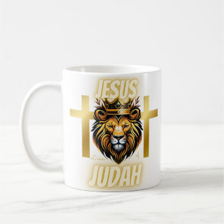 Jesus Lion sur Judah Mug Gold Imprint