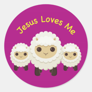 Jesus Love Me Cross berger mouton Sticker