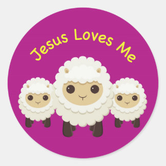Jesus Love Me Cross berger mouton Sticker