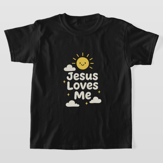 Jesus Loves Me Cute Kids Christian T-Shirt (Poser)
