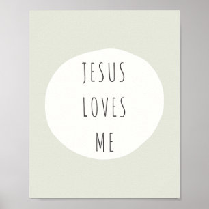Jésus m'aime. Affiche et impressions
