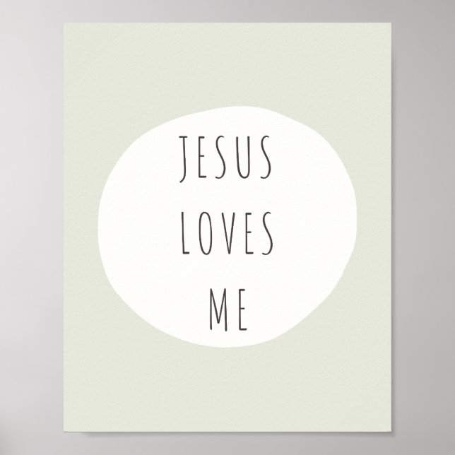 Jésus m'aime. Affiche et impressions (Devant)
