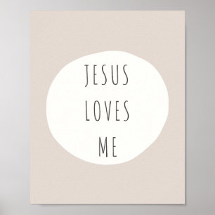 Jésus m'aime. Affiche et impressions