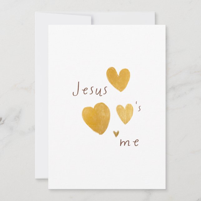Jésus m'aime. Carte d'invitation moderne numérique (Devant)