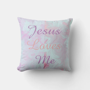 Jésus m'aime coussin réversible