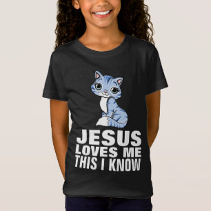 JÉSUS M'AIME CUISINE, CHRÉTIENNE CHAT T-SHIRTS