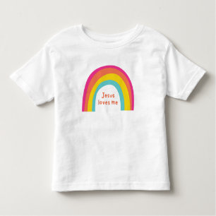 Jésus m'aime enfant arc-en-ciel T-shirt