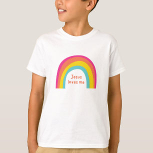 Jésus m'aime enfants arc-en-ciel T-shirt
