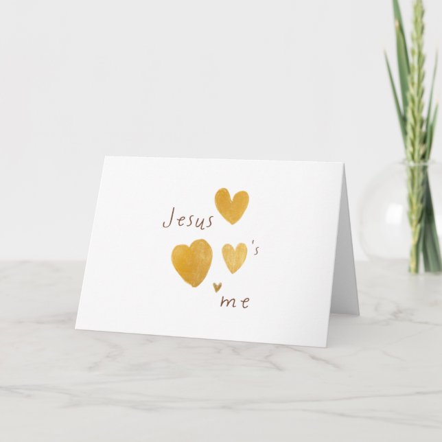 Jésus m'aime. Invitation Cartes de voeux numérique (Devant)