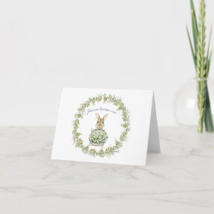 Jésus m'aime Lapin avec couronne et panier