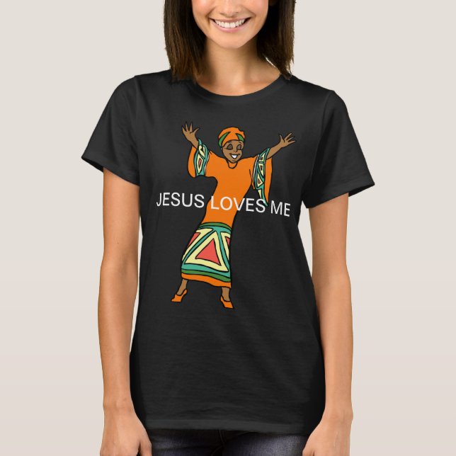 Jesus m'aime le T-shirt de la femme (Devant)