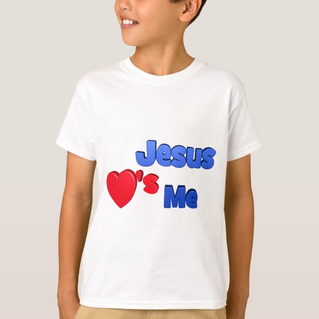 Jésus m'aime le T-shirt des enfants (Devant)
