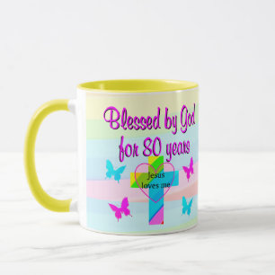 JÉSUS M'AIME MUG 80E ANNIVERSAIRE