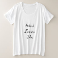 Jésus M'Aime Plus Taille T-shirt