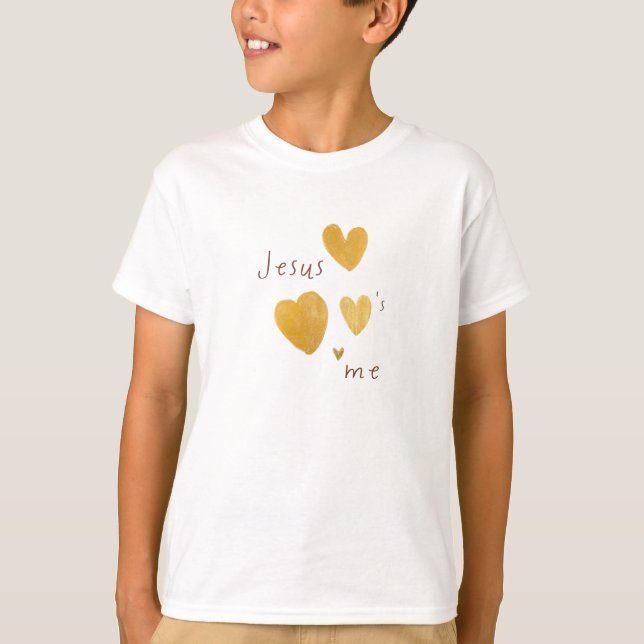 Jésus m'aime. T-shirt enfant moderne (Devant)
