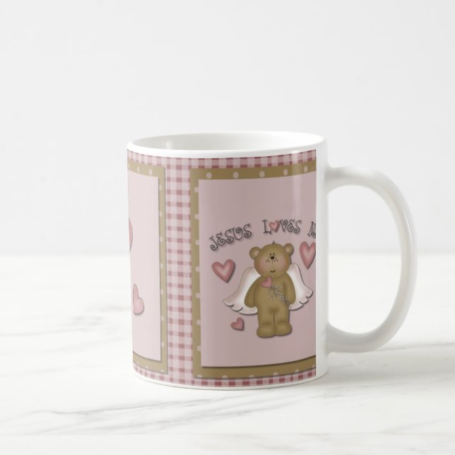 Jésus M'Aime Teddy Ours Angel Mug (Droite)
