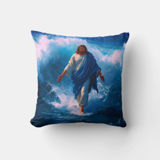 Jésus marche sur le coussin d'eau