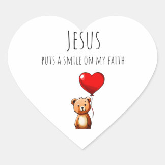 Jésus Met Un Sourire Sur Mes Stickers Coeurs De Fo