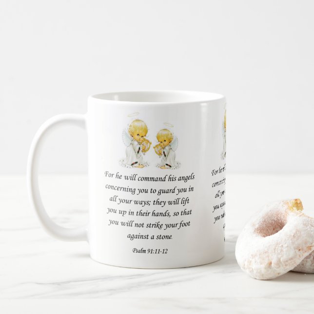 Jésus Mug Psaume 91:11-12 (Avec donut)