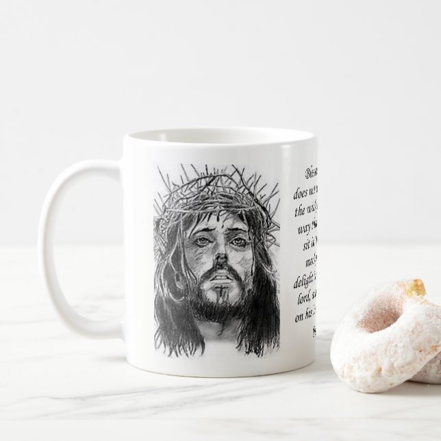 Jésus Mug Psaume 91:1-2 (Avec donut)