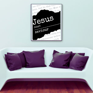 Jesus (Noun) : Poster de la Bible du KJV Sauveur