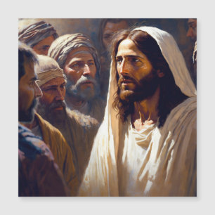 Jésus parle avec ses disciples Magnet de cuisine