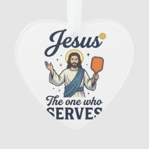 Jesus Pickleball Celui Qui Sert Chemise