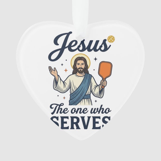 Jesus Pickleball Celui Qui Sert Chemise (devant)