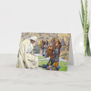 Jésus pleure sa carte de voeux de sympathie